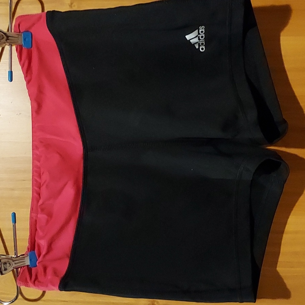Adidas spandex black shorts S